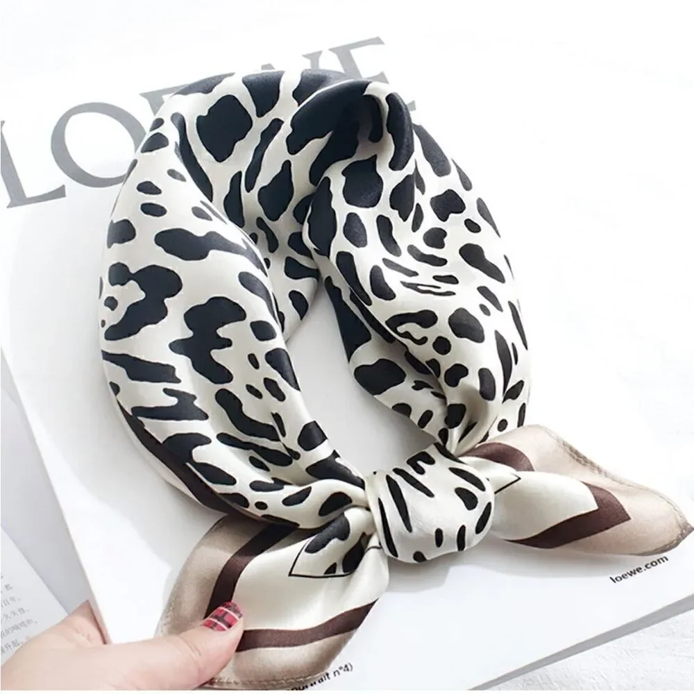 Cow Print Silk Scarf